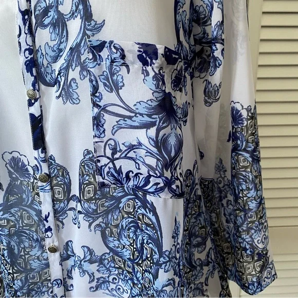 Bellissima sheer patterned blouse L - Picture 13 of 13